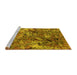 Sideview of Machine Washable Oriental Yellow Industrial Rug, wshurb1430yw