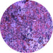 Round Machine Washable Oriental Purple Industrial Area Rugs, wshurb1430pur