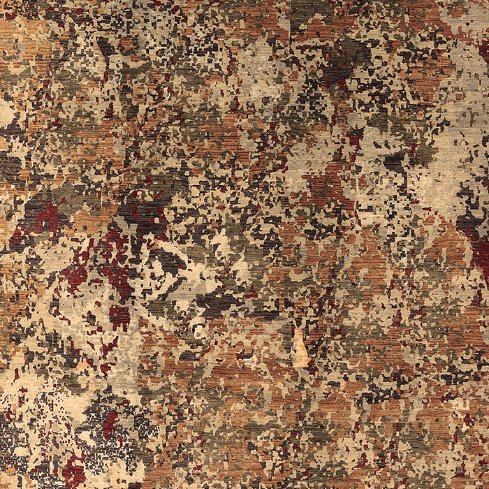 Machine Washable Oriental Brown Industrial Rug, wshurb1430brn