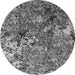 Round Oriental Gray Industrial Rug, urb1430gry