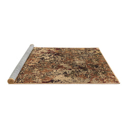 Sideview of Machine Washable Oriental Brown Industrial Rug, wshurb1430brn