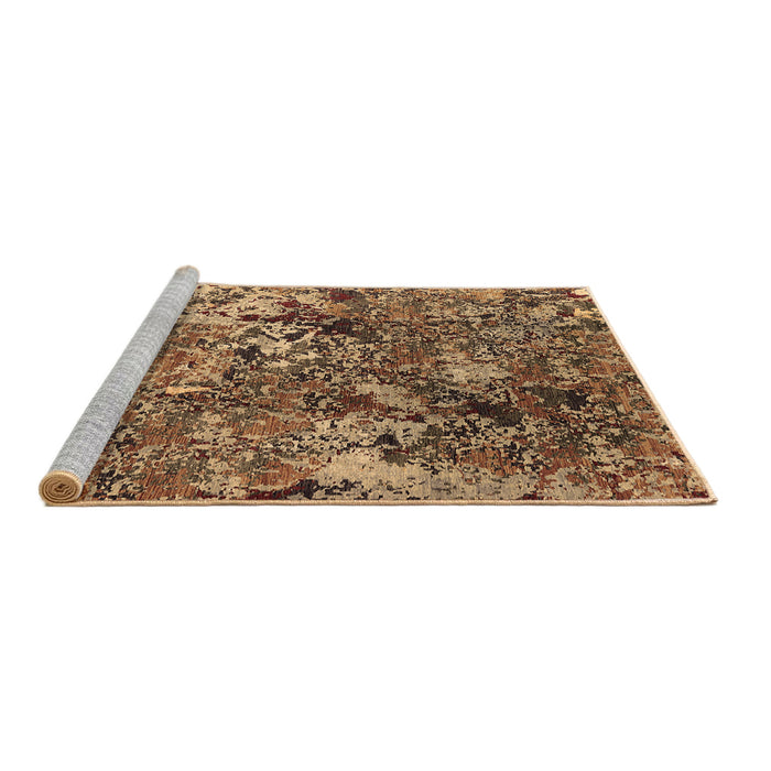 Sideview of Machine Washable Oriental Brown Industrial Rug, wshurb1430brn