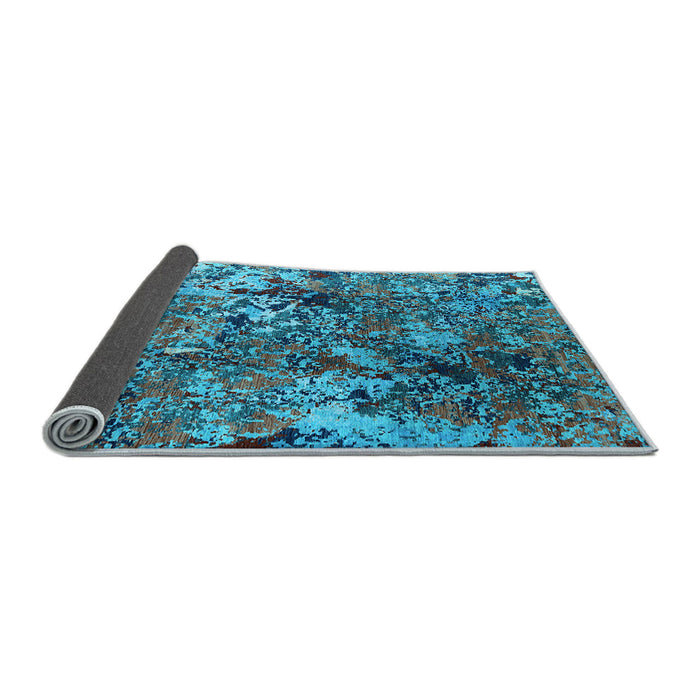 Sideview of Oriental Light Blue Industrial Rug, urb1430lblu
