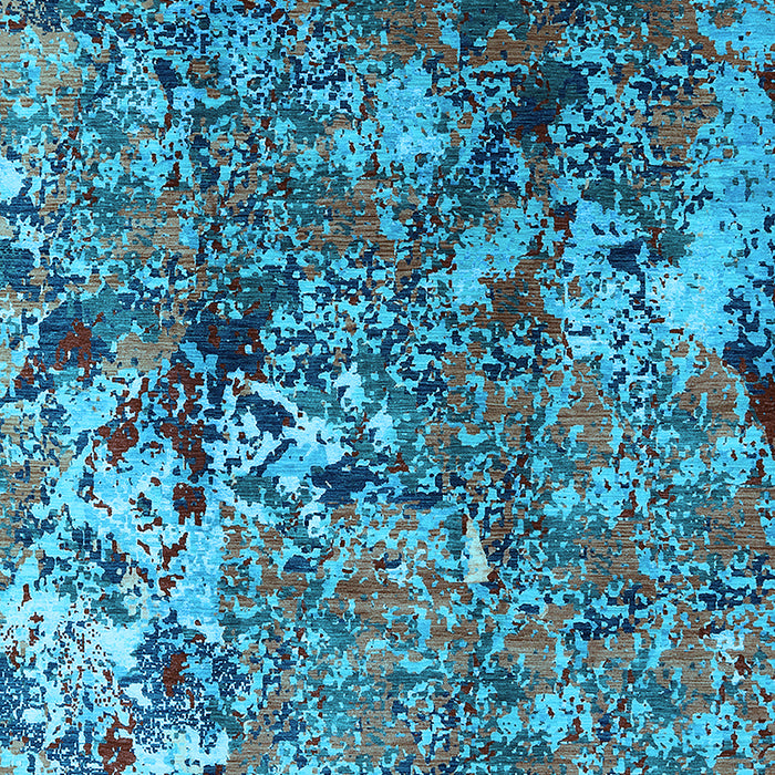 Oriental Light Blue Industrial Rug, urb1430lblu