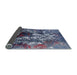 Sideview of Mid-Century Modern Blue Oriental Rug, urb1431