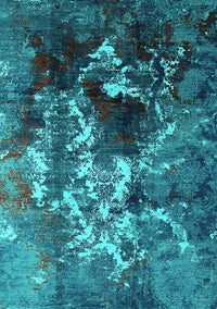 Oriental Turquoise Industrial Rug, urb1431turq