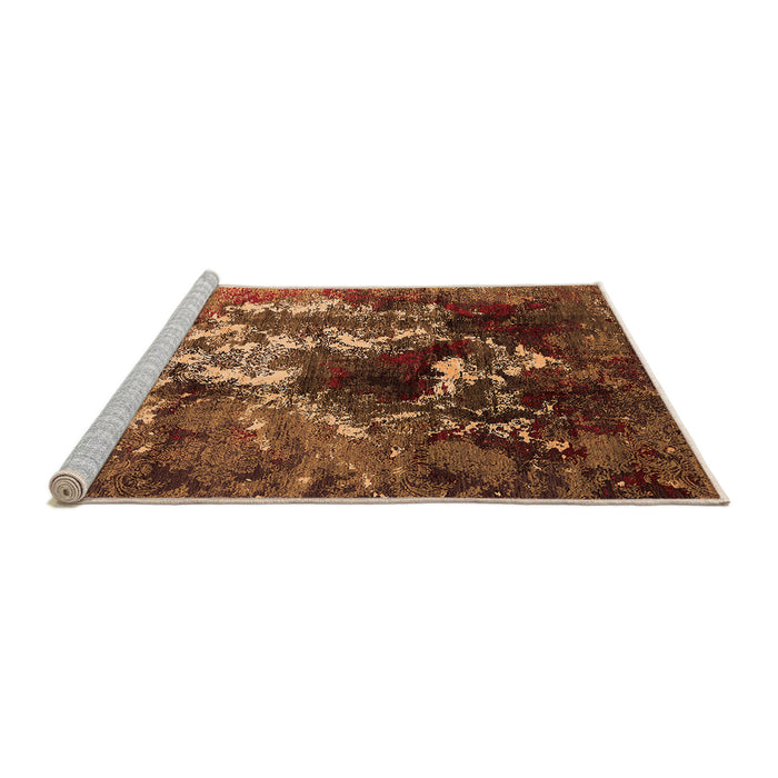 Sideview of Machine Washable Oriental Orange Industrial Area Rugs, wshurb1431org