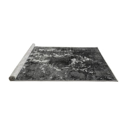 Sideview of Machine Washable Oriental Gray Industrial Rug, wshurb1431gry