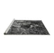 Sideview of Machine Washable Oriental Gray Industrial Rug, wshurb1431gry