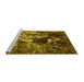 Sideview of Machine Washable Oriental Yellow Industrial Rug, wshurb1431yw