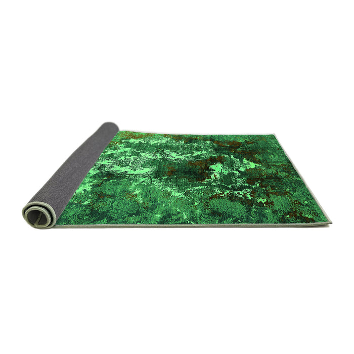 Sideview of Oriental Green Industrial Rug, urb1431grn