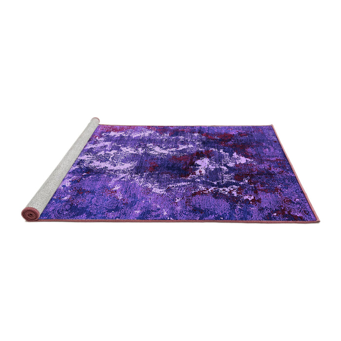 Sideview of Machine Washable Oriental Purple Industrial Area Rugs, wshurb1431pur