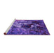 Sideview of Machine Washable Oriental Purple Industrial Area Rugs, wshurb1431pur