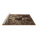 Sideview of Machine Washable Oriental Brown Industrial Rug, wshurb1431brn