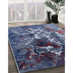 Machine Washable Industrial Modern Blue Rug in a Family Room, wshurb1431