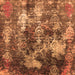 Square Oriental Orange Industrial Rug, urb1432org