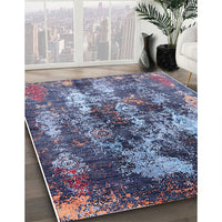 Mid-Century Modern Purple Oriental Rug, urb1432