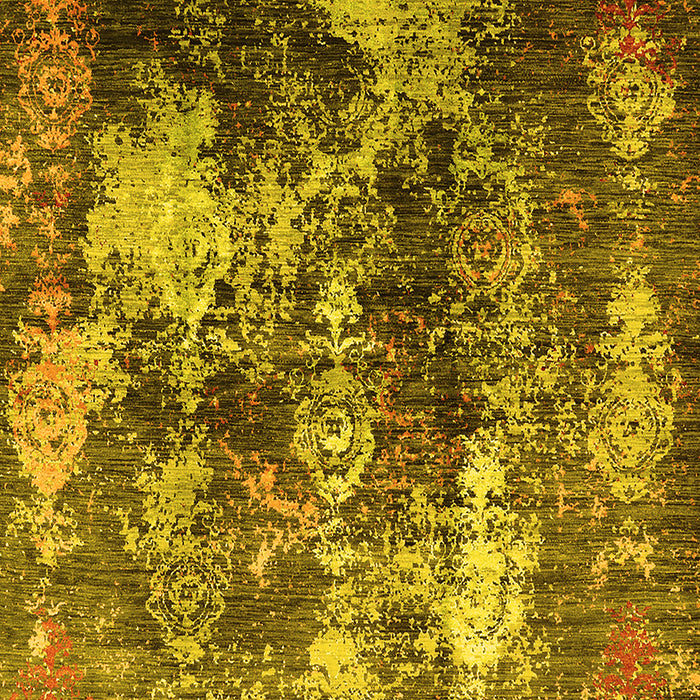 Oriental Yellow Industrial Rug, urb1432yw