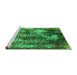 Sideview of Machine Washable Oriental Green Industrial Area Rugs, wshurb1432grn