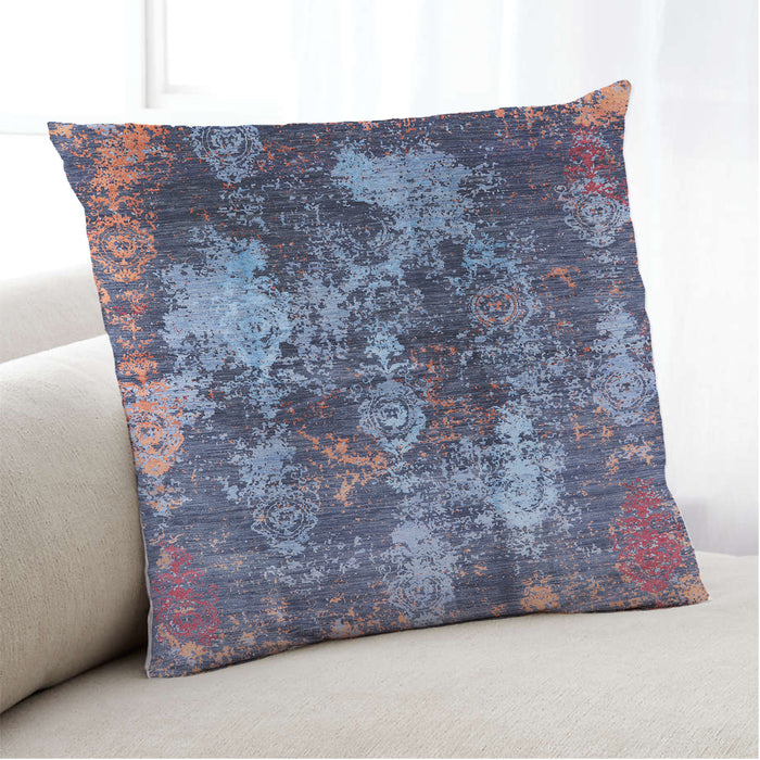 Lifestyle Image of Mid-Century Modern Urban Square Purple Haze Purple Throw Pillow, 18 inch by 18 inch, pwurb1432