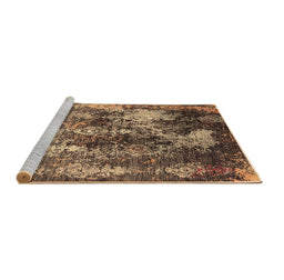 Sideview of Machine Washable Oriental Brown Industrial Rug, wshurb1432brn