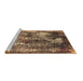 Sideview of Machine Washable Oriental Brown Industrial Rug, wshurb1432brn