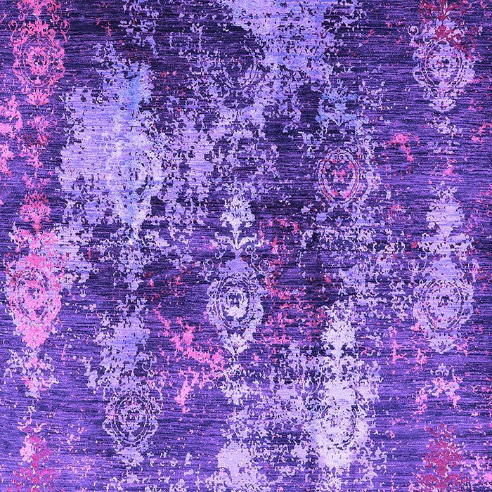 Machine Washable Oriental Purple Industrial Area Rugs, wshurb1432pur