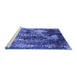 Sideview of Machine Washable Oriental Blue Industrial Rug, wshurb1432blu