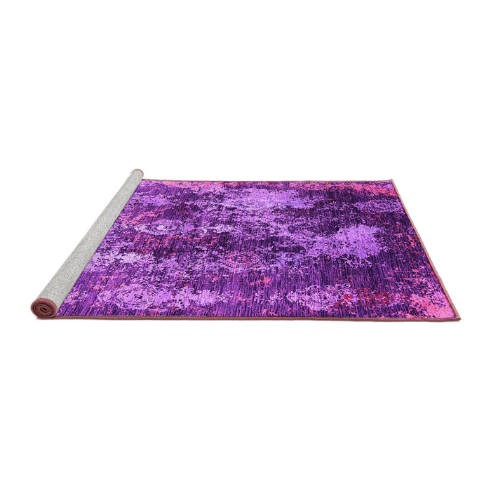 Sideview of Machine Washable Oriental Pink Industrial Rug, wshurb1432pnk