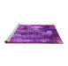 Sideview of Machine Washable Oriental Pink Industrial Rug, wshurb1432pnk