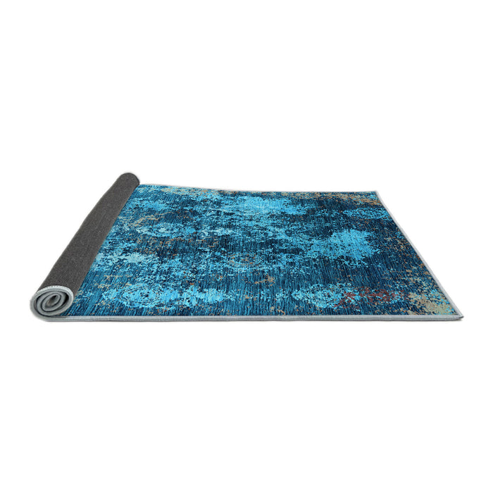 Sideview of Oriental Light Blue Industrial Rug, urb1432lblu