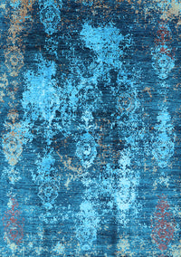 Oriental Light Blue Industrial Rug, urb1432lblu