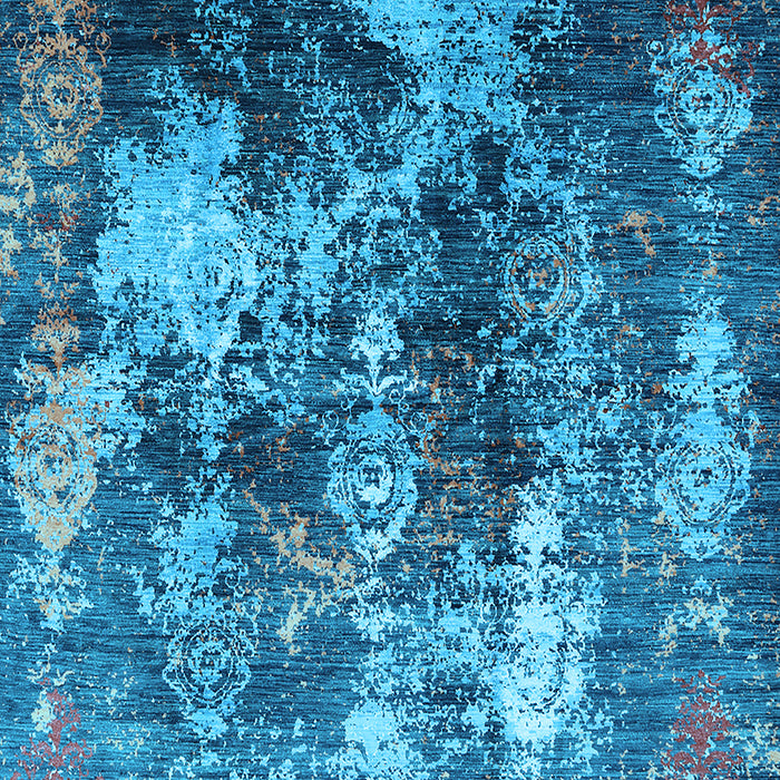 Oriental Light Blue Industrial Rug, urb1432lblu