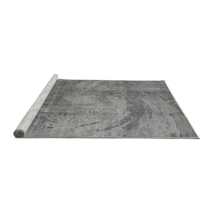 Sideview of Machine Washable Oriental Gray Industrial Rug, wshurb1433gry