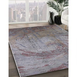 Mid-Century Modern Purple Oriental Rug in Family Room, urb1433