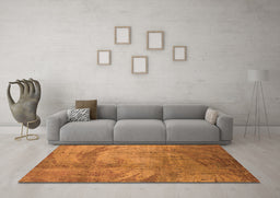 Machine Washable Oriental Orange Industrial Area Rugs in a Living Room, wshurb1433org