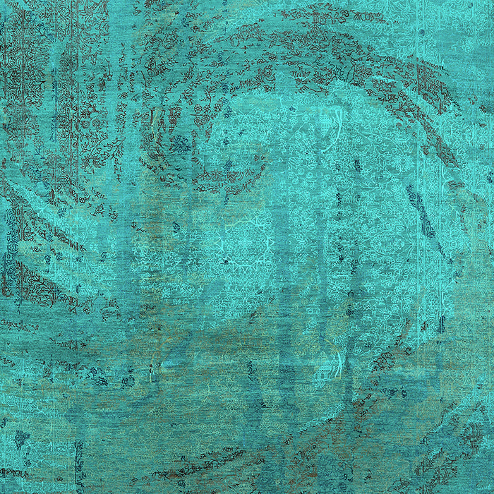 Oriental Turquoise Industrial Rug, urb1433turq