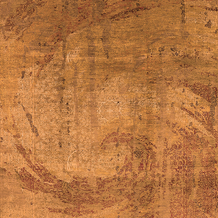 Machine Washable Oriental Orange Industrial Area Rugs, wshurb1433org