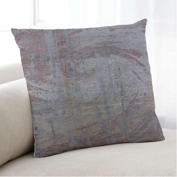 Lifestyle Image of Mid-Century Modern Urban Square Purple Throw Pillow, 18 inch by 18 inch, pwurb1433