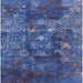 Square Mid-Century Modern Blue Oriental Rug, urb1434