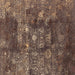 Square Machine Washable Oriental Brown Industrial Rug, wshurb1434brn