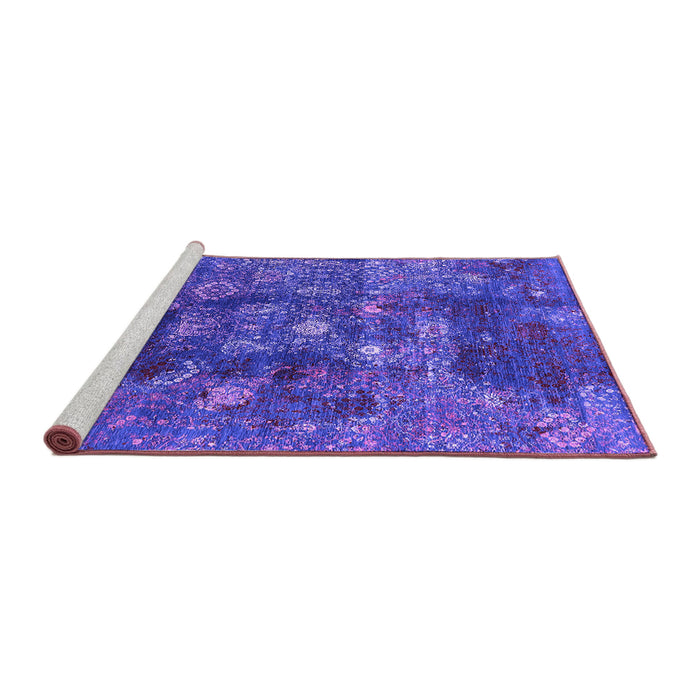 Sideview of Machine Washable Oriental Purple Industrial Area Rugs, wshurb1434pur