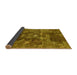 Sideview of Oriental Yellow Industrial Rug, urb1434yw