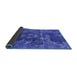 Sideview of Oriental Blue Industrial Rug, urb1434blu