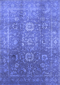 Oriental Blue Industrial Rug, urb1435blu