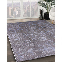 Mid-Century Modern Cloudy Gray Oriental Rug, urb1435