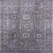 Square Mid-Century Modern Cloudy Gray Oriental Rug, urb1435