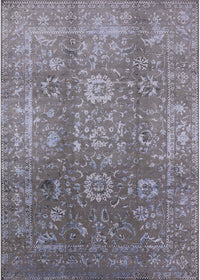 Machine Washable Industrial Modern Cloudy Gray Rug, wshurb1435