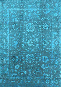 Oriental Light Blue Industrial Rug, urb1435lblu