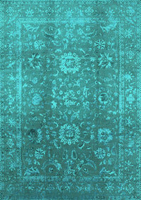 Oriental Turquoise Industrial Rug, urb1435turq